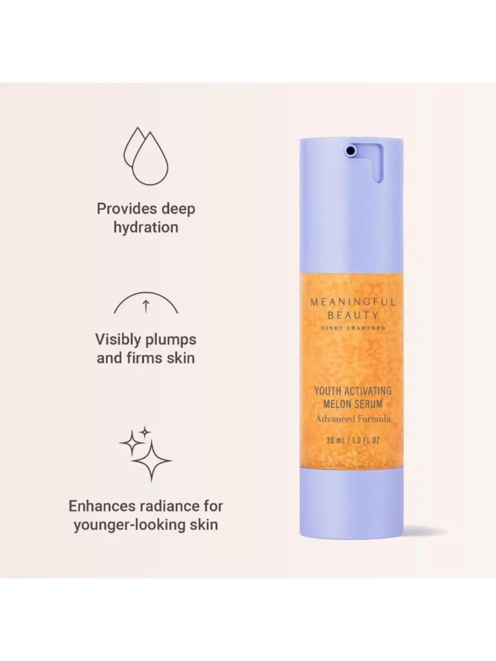 Youth Activating Melon Serum for Radiant Skin, Anti-Aging Formula, Hydrating